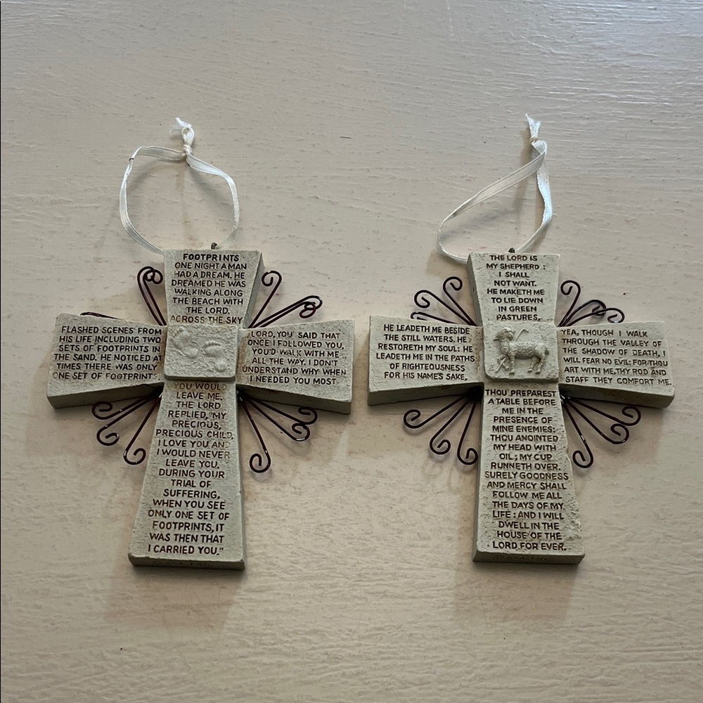 Inspirational Cross Christmas ornaments
